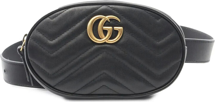 2016-2025 GG Marmont Matelasse Leather belt bag