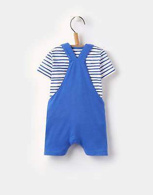 Joules Wade Baby Boys T Shirt And Dungaree Set in 100% Cotton in Radiant Blue