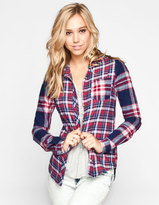 Thumbnail for your product : Full Tilt Plaid Mix Womens Flannel Shirt