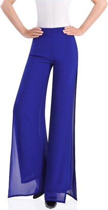 royal blue wide leg trousers