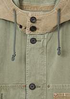 Thumbnail for your product : Paul Smith Men's Washed Khaki Patchwork Cotton Red Ear Parka