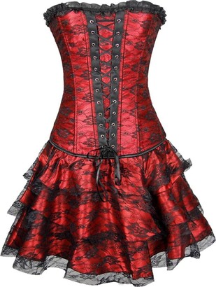 Generic Steampunk Corset Skirt Renaissance Corset Dress for Women Gothic  Burlesque Corsets Costumes Womens 2023 Halloween Costume - ShopStyle  Shapewear