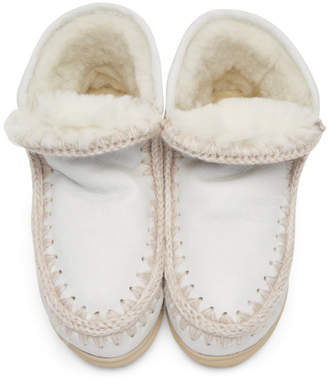 Mou White Mini Eskimo Sneaker Boots