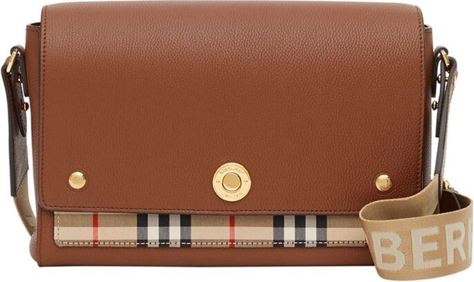 burberry check note crossbody