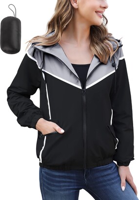 Sykooria Women's Waterproof Jacket Outdoor Quick Dry Packable