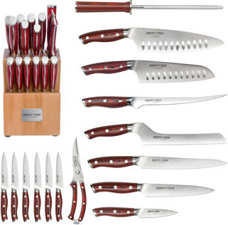 Ergo Chef Bamboo Block knife set