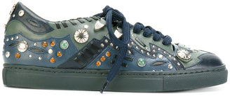 Toga embellished lace-up sneakers