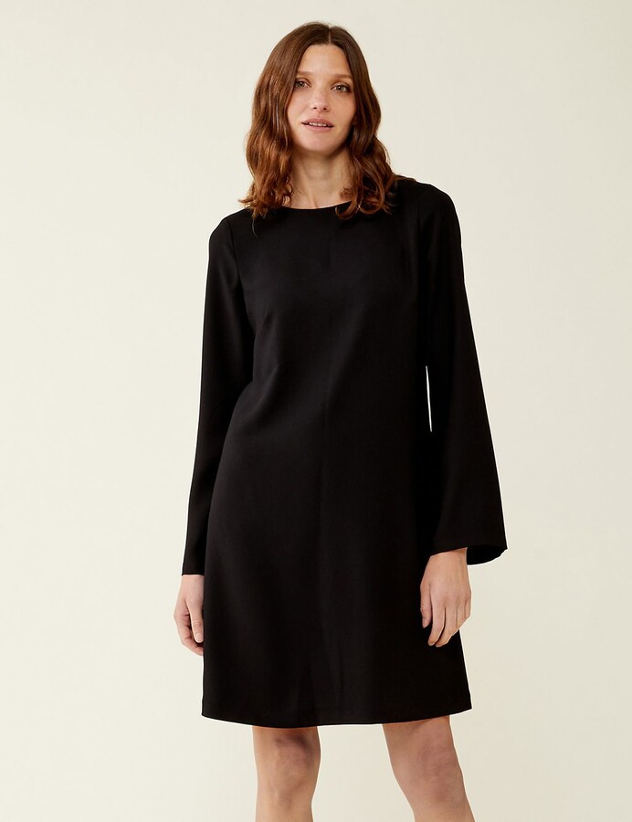 Finery London Round Neck Knee Length Swing Dress ShopStyle