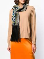 Thumbnail for your product : Forte Forte tassel detail printed scarf