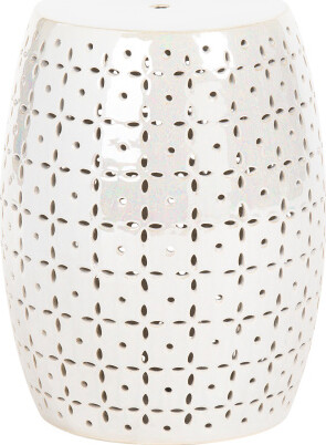 TJMAXX 14.5X17.5 Ceramic Pierced Small Holes Stool