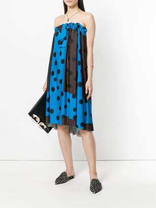 Ter Et Bantine colour block polka dot print dress