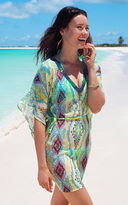 Thumbnail for your product : Voda Swim Spearmint/Yellow Beaded Cover Up