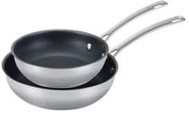 Circulon Genesis Stainless Steel Nonstick 8-Inch and 10-Inch French Skillets