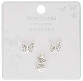 Thumbnail for your product : Monsoon Silver Plated Butterfly Earring & Ring Set