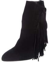 Thumbnail for your product : Brian Atwood Fringe Suede Ankle Boots