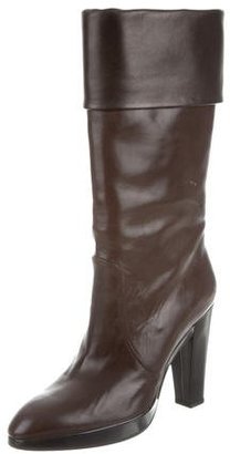 Hogan Leather Knee-High Boots w/ Tags