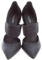 Thumbnail for your product : Calvin Klein Collection Bicolor Cage Pumps w/ Tags