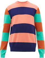 Thumbnail for your product : Paul Smith Striped Wool Sweater - Mens - Pink Multi