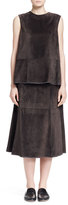 Thumbnail for your product : The Row Niller Paneled Suede Skirt
