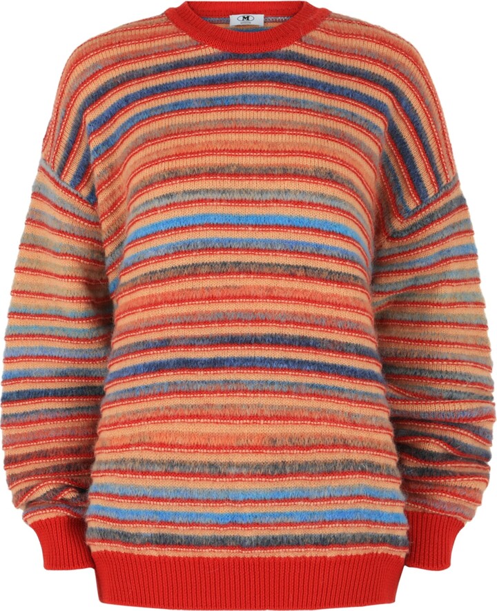 M Missoni Oversized Striped Knit Sweater