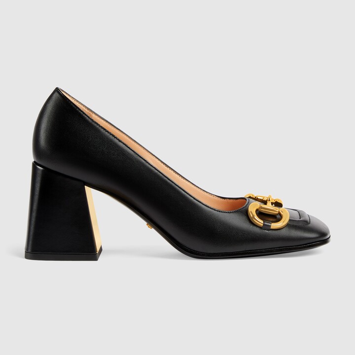 Gucci Women's mid-heel pump with Horsebit - ShopStyle