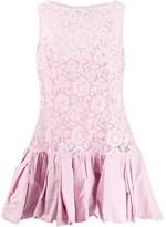 Thumbnail for your product : Valentino Floral Lace Short Dress