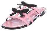 Thumbnail for your product : Fabrizio Viti City Bow Suede Slide Sandals w/ Tags Pink