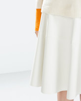 Thumbnail for your product : Zara 29489 Faux Leather Flared Skirt