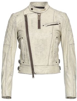 Light Green Leather Jacket | Shop the world's largest collection 