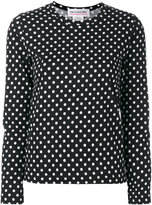 Comme Des Garçons Noir Kei Ninomiya - dots longsleeved T-shirt - women - coton - XS