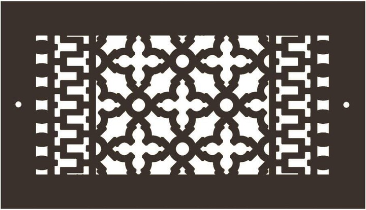 Reggio Registers Scroll Series 6 in. x 12 in. Aluminum Grille, Oil Rubbed Bronze with Mounting Holes