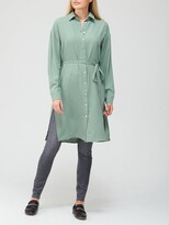 Thumbnail for your product : Very Extra Longline Button Through Shirt - Sage