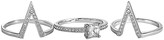 Thumbnail for your product : Swarovski Crystal Rhodium Plated Set Of Rings