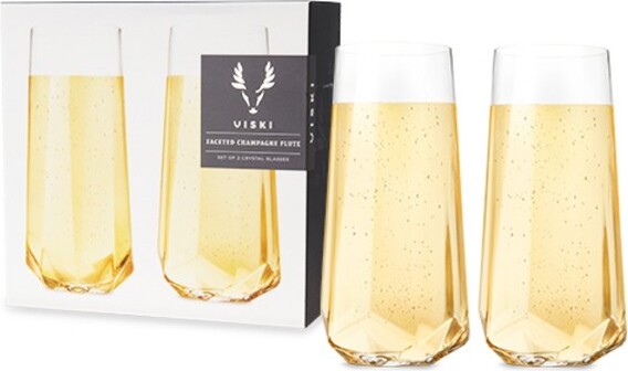 Viski Bodega Stackable Drinking Glasses Set-Modern Glassware for Wine and  Cocktails-7oz Set of 6, Clear