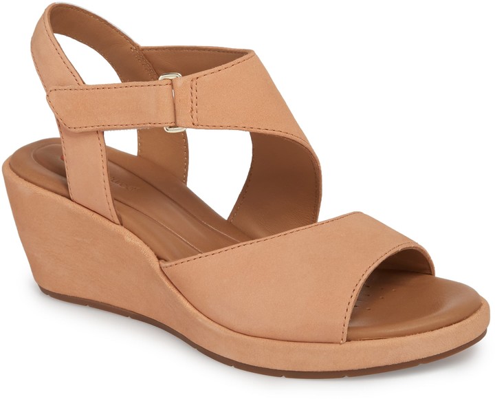 clarks un plaza wedge sandal