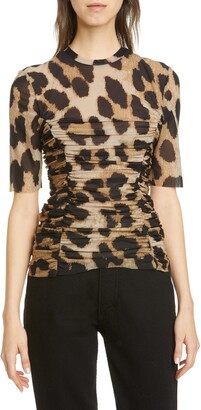 printed ruched top