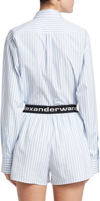 Alexander Wang Stripe Button-Down Bodysuit