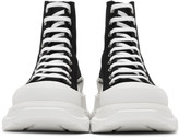 Thumbnail for your product : Alexander McQueen Black and White Canvas Lace-Up Boots
