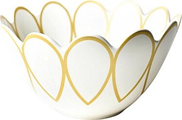 Coton Colors Deco Gold Scallop Serving Bowl