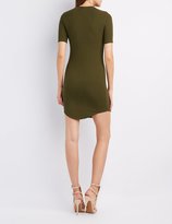 Thumbnail for your product : Charlotte Russe Ribbed Crew Neck Bodycon Dress