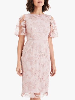 phase eight trinity corded lace dress dusty rose