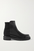 Thumbnail for your product : Stuart Weitzman 5050 Lift Leather And Neoprene Ankle Boots