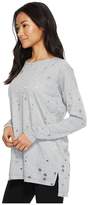 Thumbnail for your product : Karen Kane Distressed Long Sleeve Tee Women's T Shirt
