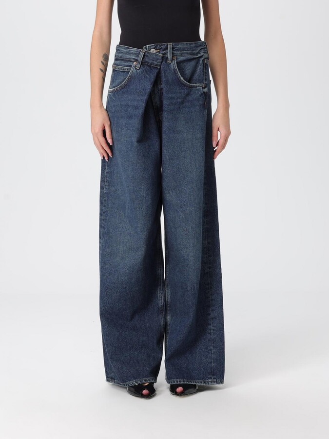 AGOLDE Jeans Woman color Blue