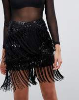Thumbnail for your product : boohoo Premium Sequin And Tassel Skirt