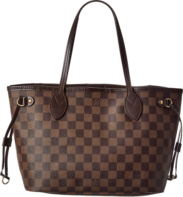 Louis Vuitton Brown Damier Ebene Canvas Neverfull Pm (Authentic Pre-Loved)