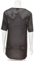Thumbnail for your product : Torn By Ronny Kobo Short Sleeve Perforated Top w/ Tags