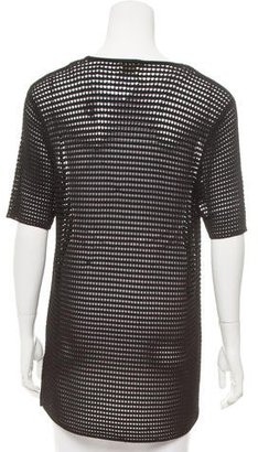 Torn By Ronny Kobo Short Sleeve Perforated Top w/ Tags