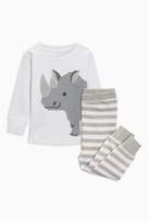 Thumbnail for your product : Next Boys Grey Rhino Snuggle Fit Pyjamas (9mths-6yrs)