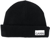 Thumbnail for your product : Ganni Recycled Wool Ribbed-Knit Hat